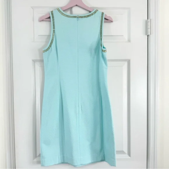 NEW Lily Pulitzer Aqua Sleeveless Mini Dress Size 8 - Picture 5 of 7